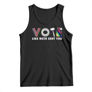 Vote Like Ruth Sent You Funny Feminist Lgbt Pride Tank Top TS09 Black Print Your Wear