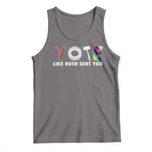 Vote Like Ruth Sent You Funny Feminist Lgbt Pride Tank Top TS09 Deep Heather Print Your Wear