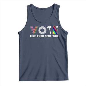 Vote Like Ruth Sent You Funny Feminist Lgbt Pride Tank Top TS09 Navy Print Your Wear