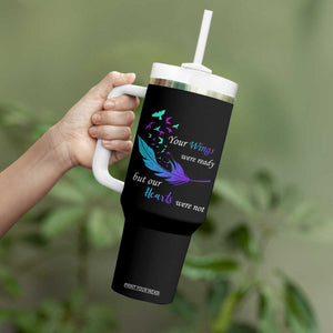 Suicide Prevention Tumbler With Handle Your Wings Were Ready But Our Hearts Were Not TS09 Print Your Wear