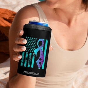 Suicide Prevention 4 in 1 Can Cooler Tumbler Choose Life American Flag TS09 Print Your Wear