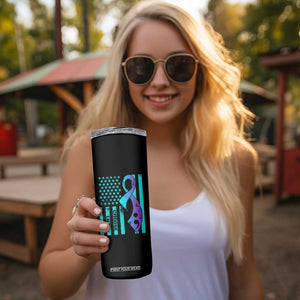 Suicide Prevention Skinny Tumbler Choose Life American Flag TS09 Print Your Wear