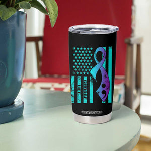 Suicide Prevention Tumbler Cup Choose Life American Flag TS09 Print Your Wear