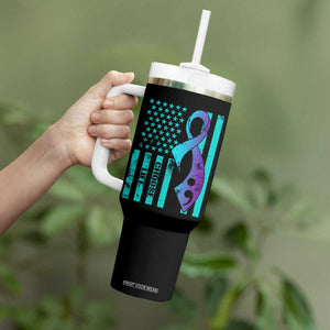 Suicide Prevention Tumbler With Handle Choose Life American Flag TS09 Print Your Wear