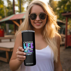 Suicide Prevention Skinny Tumbler Choose Life Sunflower American TS09 Print Your Wear