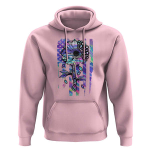 Suicide Prevention Hoodie Be Here Tomorrow Semicolon Sunflower American Flag TS09 Light Pink Print Your Wear