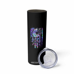Suicide Prevention Skinny Tumbler Be Here Tomorrow Semicolon Sunflower American Flag TS09 Print Your Wear