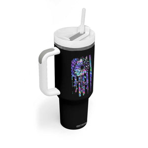 Suicide Prevention Tumbler With Handle Be Here Tomorrow Semicolon Sunflower American Flag TS09 Print Your Wear