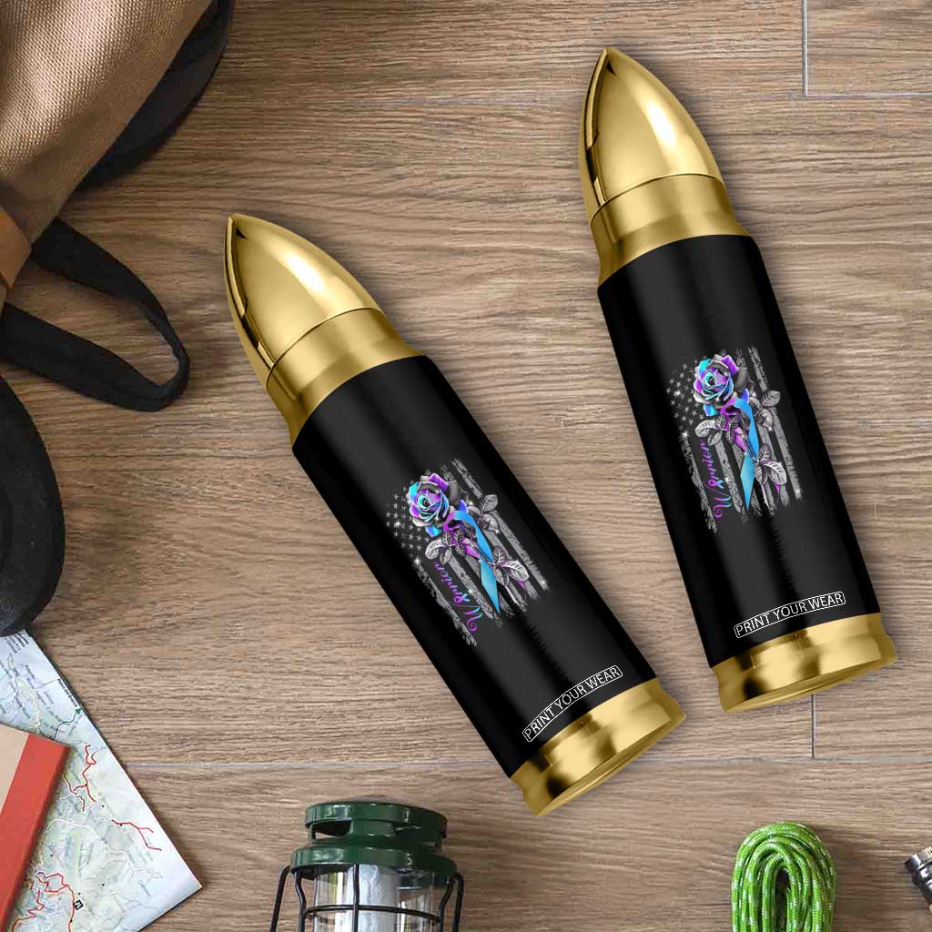 Suicide Prevention Bullet Tumbler Warrior Rose American Flag TS09 Print Your Wear