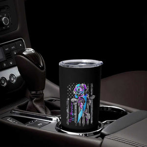 Suicide Prevention Tumbler Cup Warrior Rose American Flag TS09 Print Your Wear