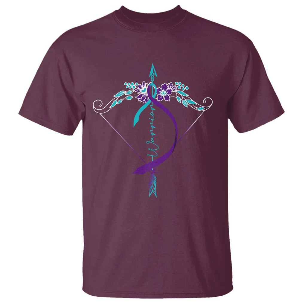 Suicide Prevention Arrow Warrior T Shirt TS09 Maroon Print Your Wear