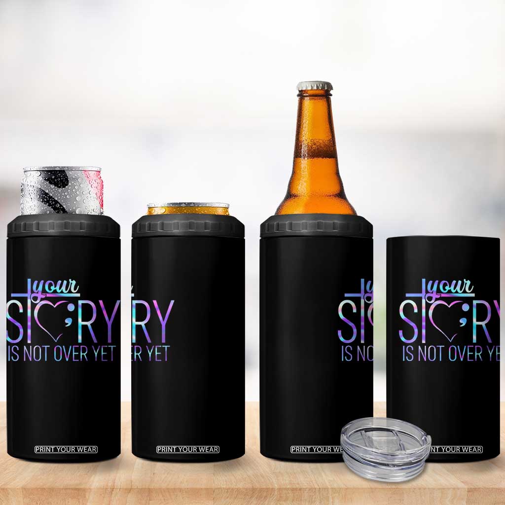 Suicide Prevention Christ 4 in 1 Can Cooler Tumbler Your Story Is Not Over Yet TS09 Print Your Wear