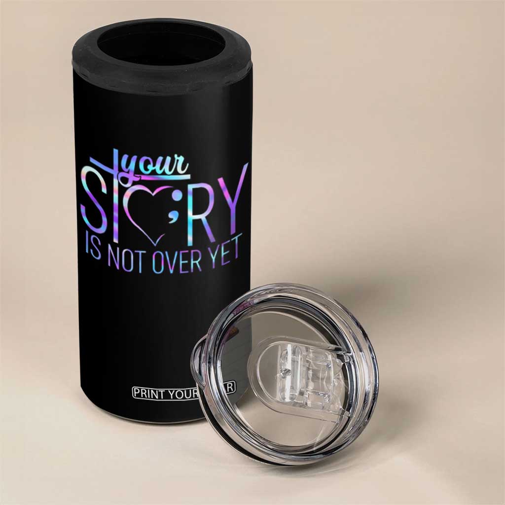Suicide Prevention Christ 4 in 1 Can Cooler Tumbler Your Story Is Not Over Yet TS09 Print Your Wear