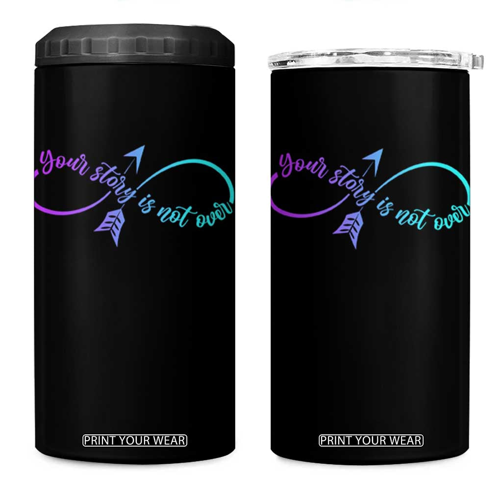 Suicide Prevention 4 in 1 Can Cooler Tumbler Your Story Is Not Over Yet Arrow TS09 One Size: 16 oz Black Print Your Wear