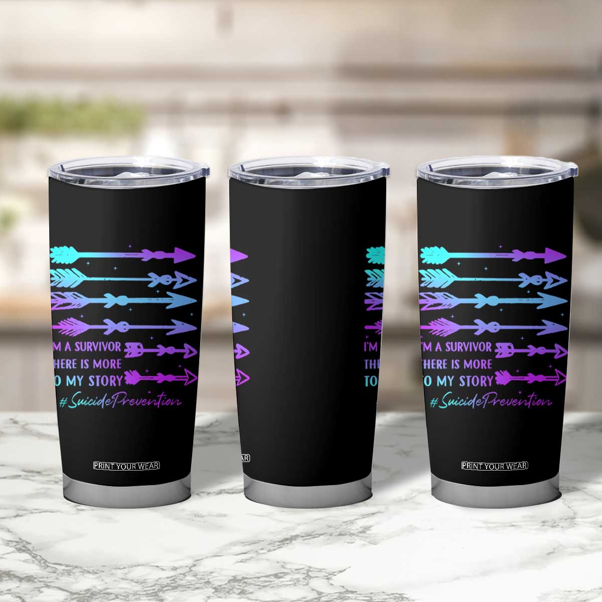 Suicide Prevention Tumbler Cup I Am A Survivor There Is More To My Story TS09 Print Your Wear