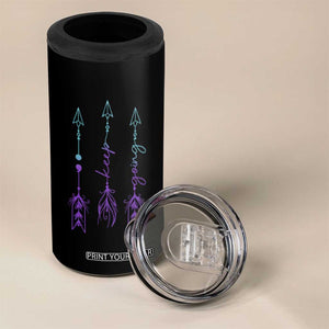 Suicide Prevention Arrow Semicolon Keep Going 4 in 1 Can Cooler Tumbler TS09 Print Your Wear