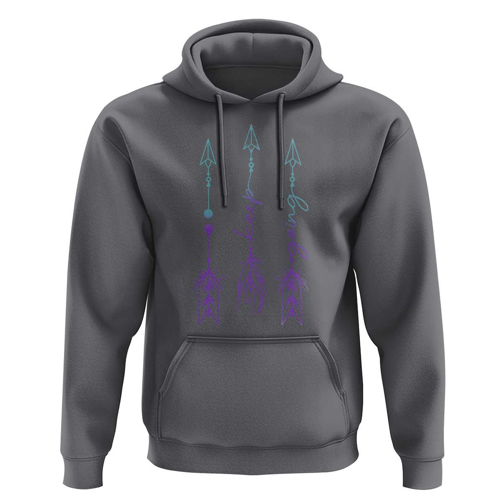 Suicide Prevention Arrow Semicolon Keep Going Hoodie TS09 Charcoal Print Your Wear
