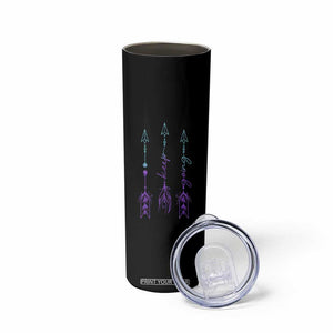 Suicide Prevention Arrow Semicolon Keep Going Skinny Tumbler TS09 Print Your Wear