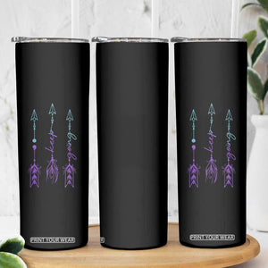 Suicide Prevention Arrow Semicolon Keep Going Skinny Tumbler TS09 Print Your Wear