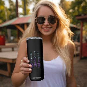 Suicide Prevention Arrow Semicolon Keep Going Skinny Tumbler TS09 Print Your Wear