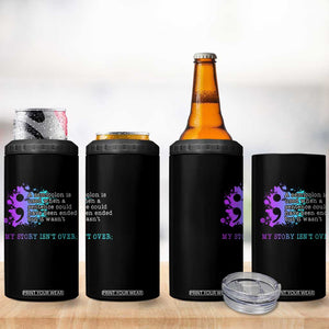 Semicolon Suicide Prevention 4 in 1 Can Cooler Tumbler My Story Is Not Over TS09 Print Your Wear