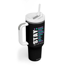 Suicide Prevention Semicolon Stay Tumbler With Handle This World Needs You TS09 Print Your Wear