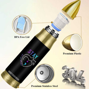 Suicide Prevention Cat Lover Bullet Tumbler You Are Not Alone Cute Cats Stay Semicolon TS09 Print Your Wear