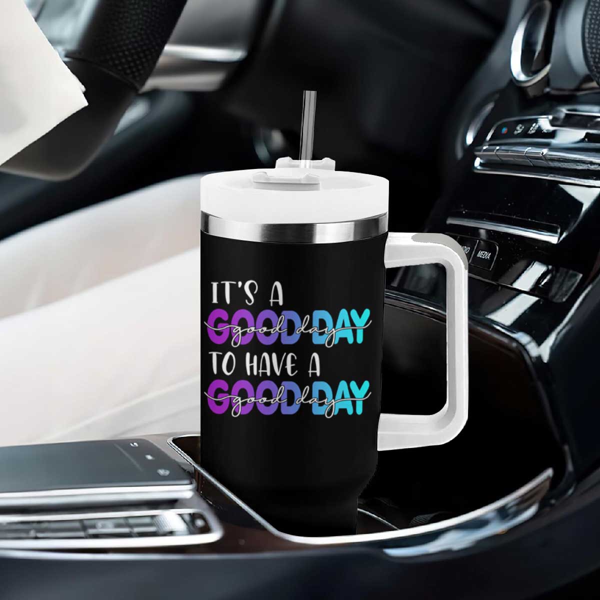Suicide Prevention Tumbler With Handle It's A Good Day To Have A Good Day TS09 Print Your Wear