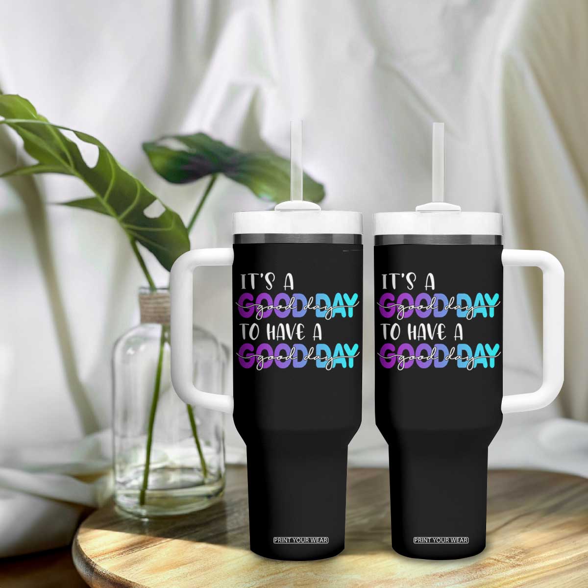 Suicide Prevention Tumbler With Handle It's A Good Day To Have A Good Day TS09 Print Your Wear
