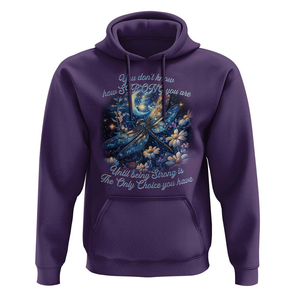 Suicide Prevention Dragonfly Hoodie You Don't Know How Strong You Are TS09 Purple Print Your Wear