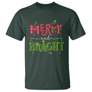 Merry And Bright Christmas Tree Xmas Holiday T Shirt TS09 Printyourwear