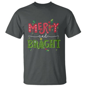 Merry And Bright Christmas Tree Xmas Holiday T Shirt TS09 Printyourwear