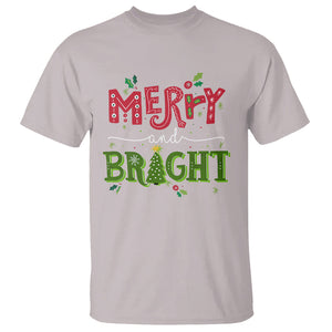 Merry And Bright Christmas Tree Xmas Holiday T Shirt TS09 Printyourwear