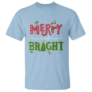 Merry And Bright Christmas Tree Xmas Holiday T Shirt TS09 Printyourwear