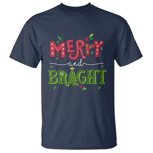 Merry And Bright Christmas Tree Xmas Holiday T Shirt TS09 Printyourwear
