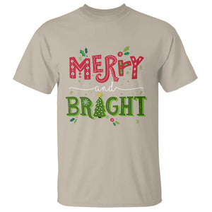 Merry And Bright Christmas Tree Xmas Holiday T Shirt TS09 Printyourwear
