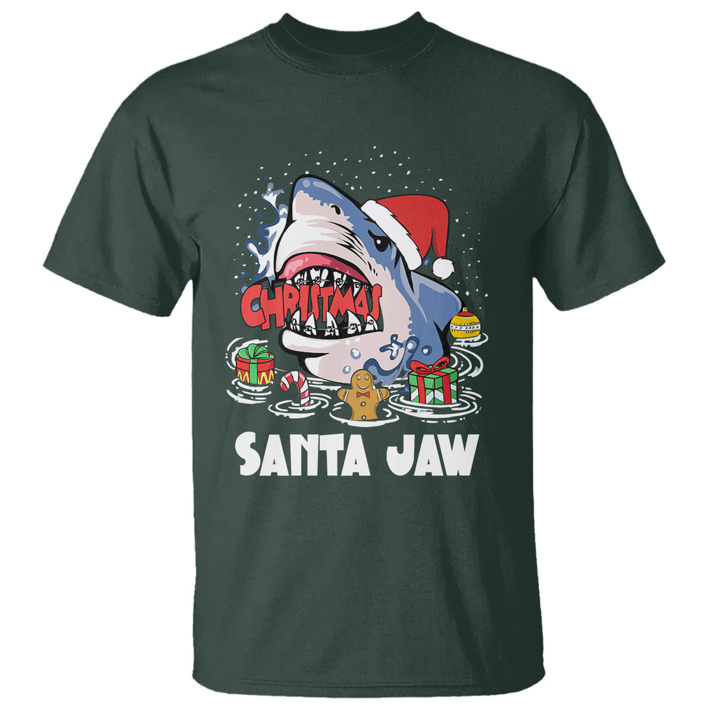 Santa Jaws Shark Christmas At The Beach T Shirt TS09 Printyourwear