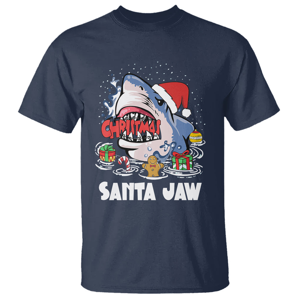 Santa Jaws Shark Christmas At The Beach T Shirt TS09 Printyourwear