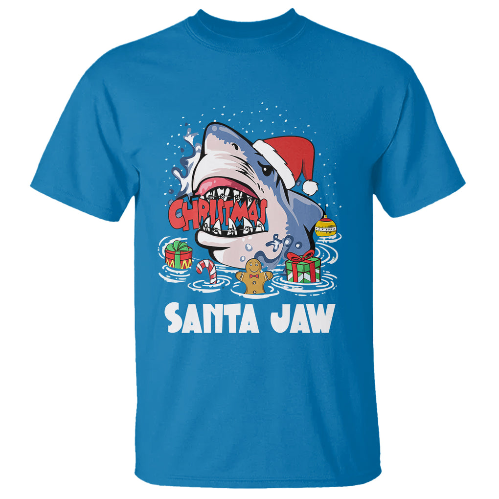Santa Jaws Shark Christmas At The Beach T Shirt TS09 Printyourwear