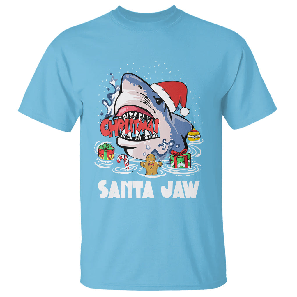 Santa Jaws Shark Christmas At The Beach T Shirt TS09 Printyourwear