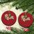Funny Xmas Christmas Ornament Scary Zombie Gingerbread Krampus Broken Cookie TS09 Circle Red Print Your Wear