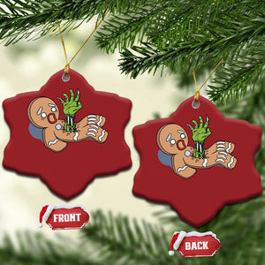 Funny Xmas Christmas Ornament Scary Zombie Gingerbread Krampus Broken Cookie TS09 Snow Flake Red Print Your Wear