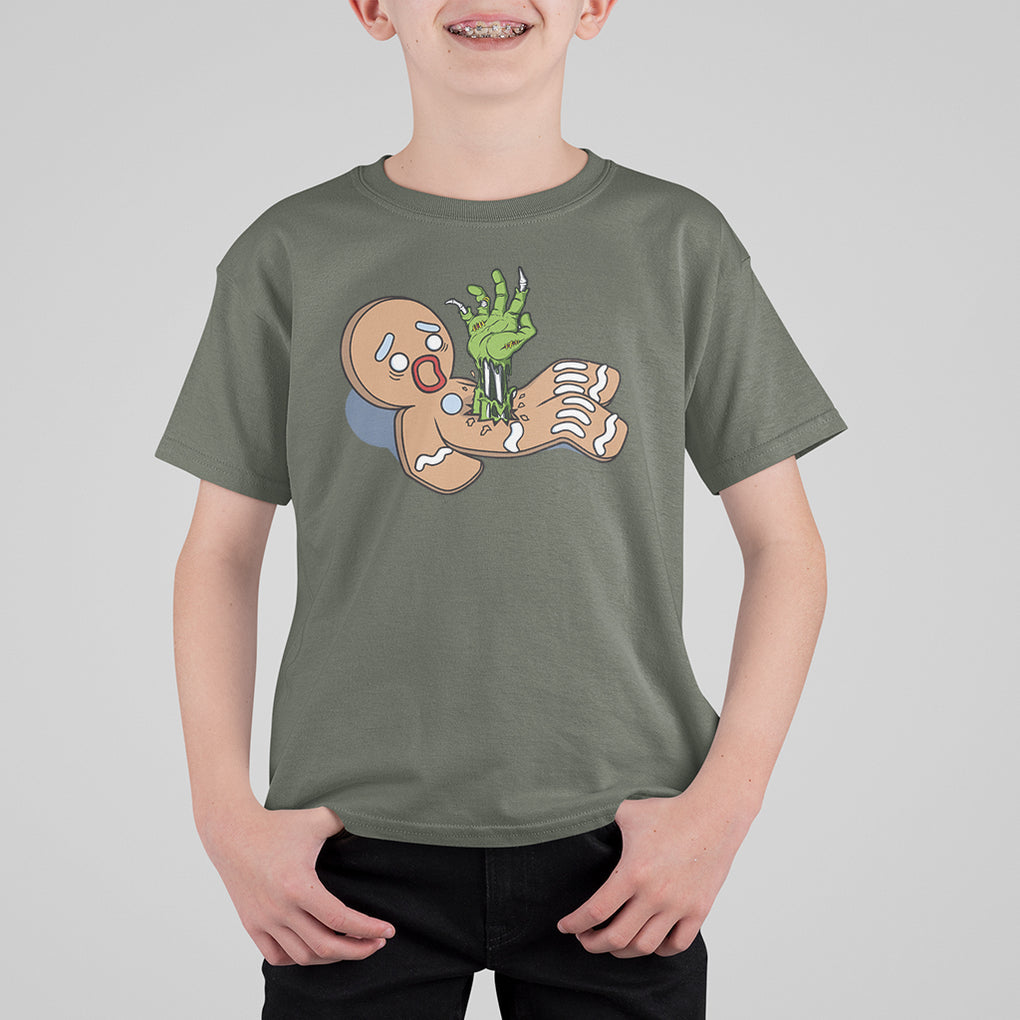 Scary Zombie Gingerbread Krampus Christmas Broken Cookie T Shirt For Kid TS09 Printyourwear