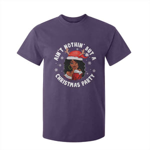 African American Xmas Santa Ain't Nothin' But A Christmas Party T Shirt For Kid TS09 Purple Print Your Wear