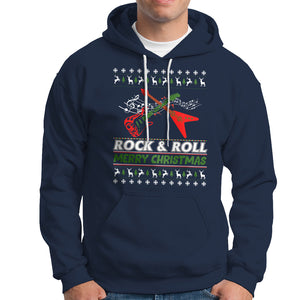 Rock And Roll Merry Christmas Electric Guitar Hoodie TS09 Printyourwear
