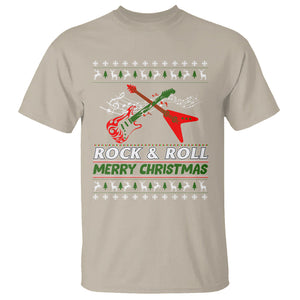 Rock And Roll Merry Christmas Electric Guitar T Shirt TS09 Printyourwear