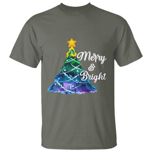 Merry And Bright Colorful Christmas Tree Xmas Holiday T Shirt TS09 Printyourwear