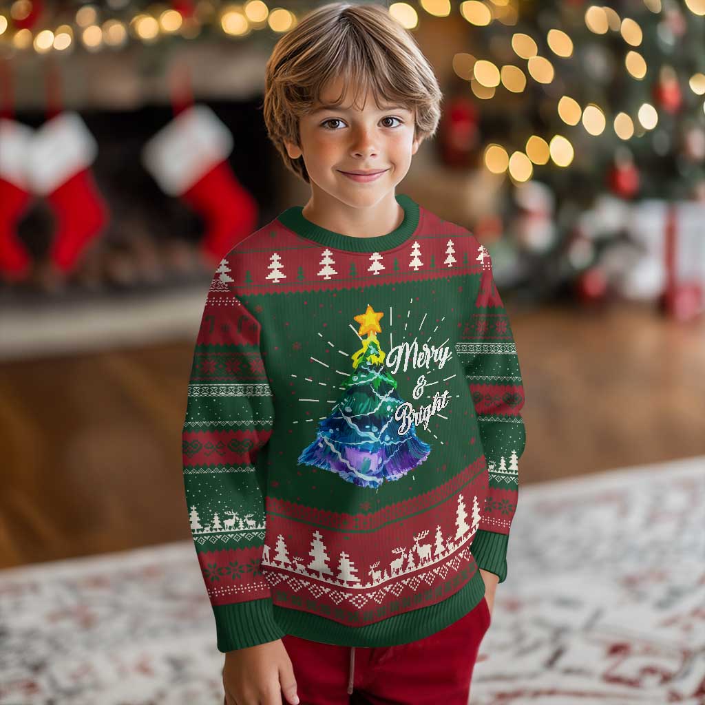 Colorful Christmas Tree Merry And Bright Ugly Christmas Sweater TS09 Christmas Print Your Wear