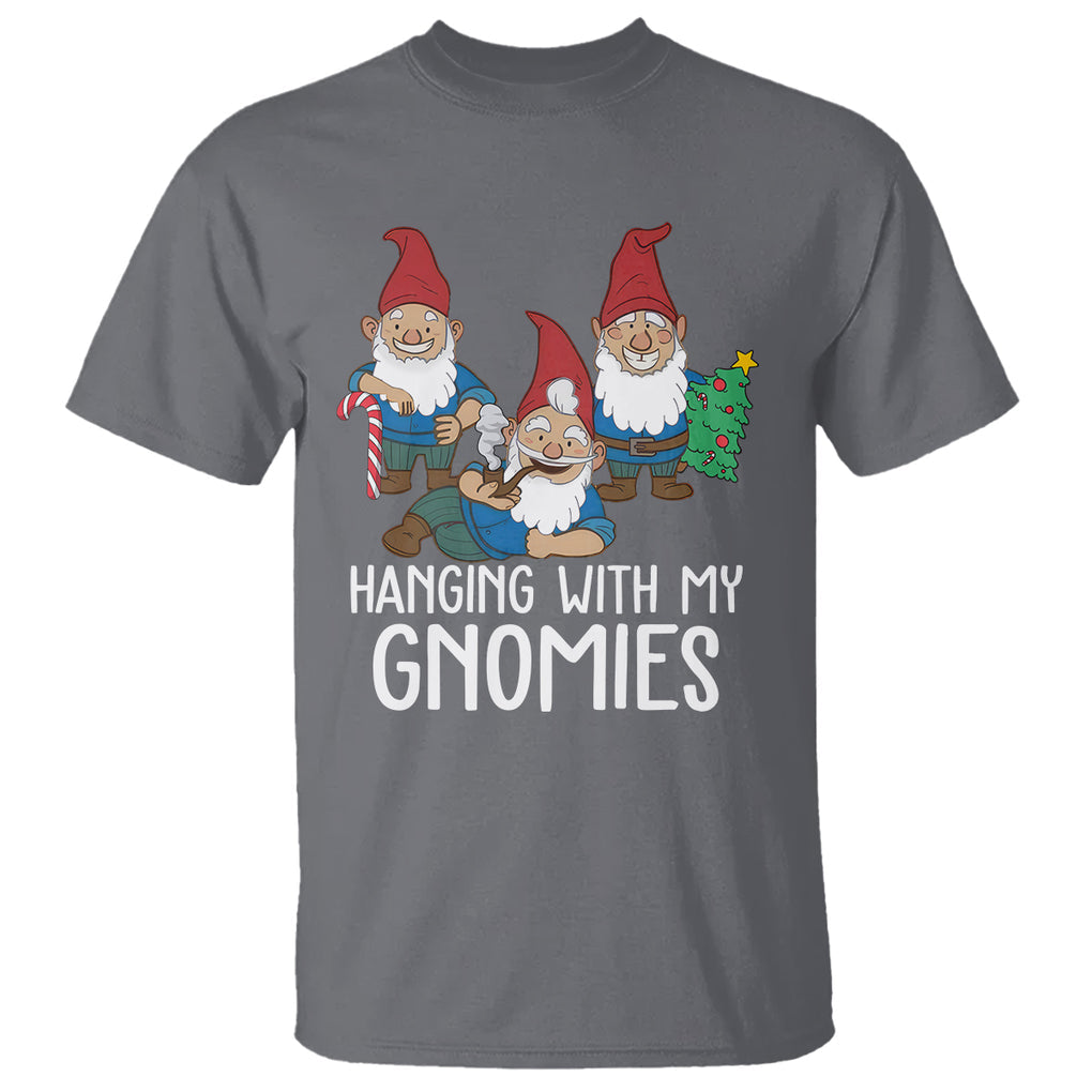 Hanging With My Gnomies Funny Christmas Garden Gnome T Shirt TS09 Printyourwear