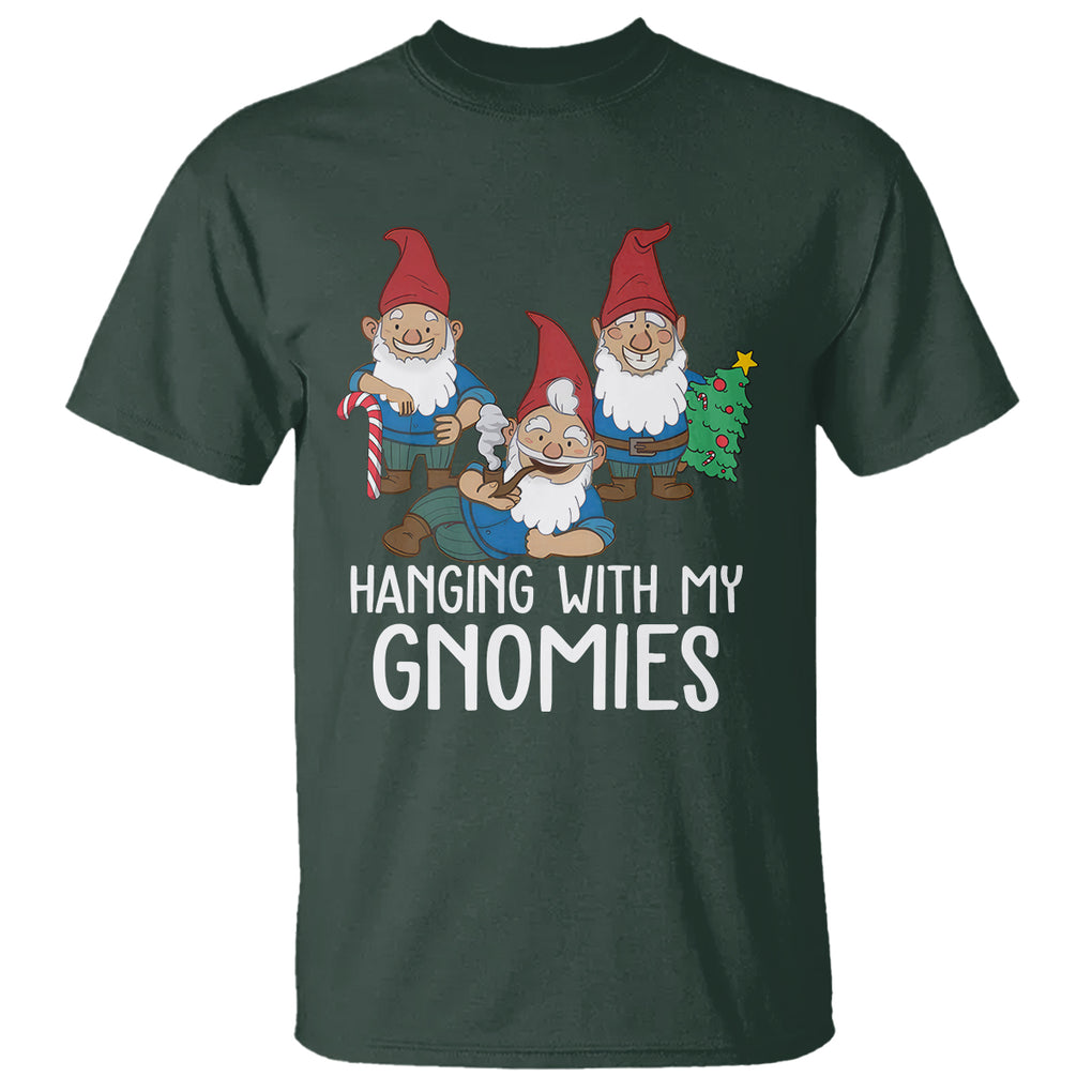 Hanging With My Gnomies Funny Christmas Garden Gnome T Shirt TS09 Printyourwear